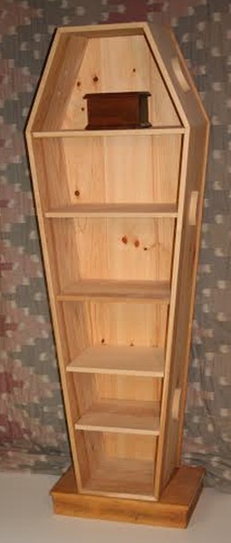 Traditional Ash Hardwood Bookcase Coffin